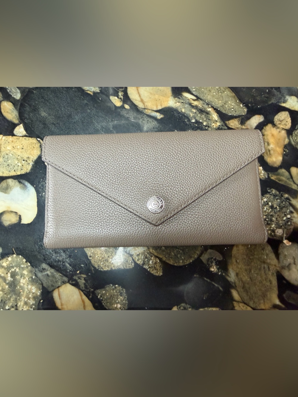 Tory Burch Taupe Envelope Wallet